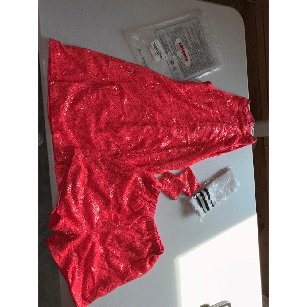 Lolanta Kids Pink Sequin Cheerleader Costume Set  size 160 (youth L)